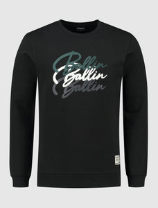 Gradient Logo Print Sweater | Black