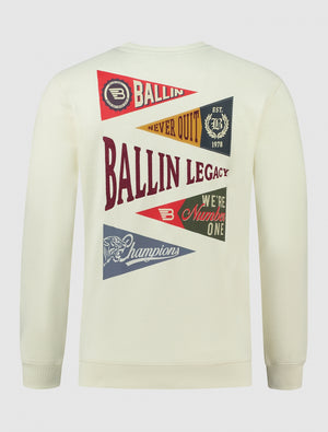 Legacy Print Sweater | Ecru