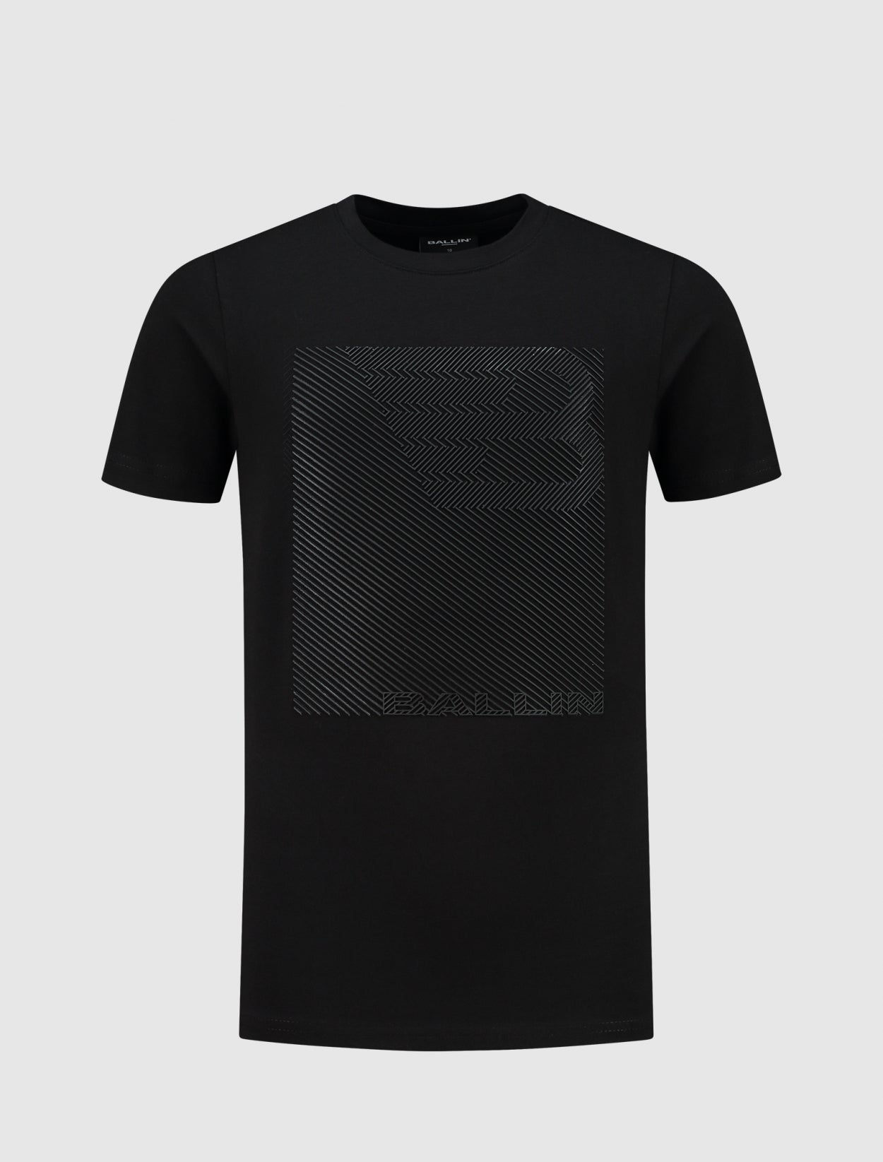 Kids Lined Icon Logo T-Shirt | Black