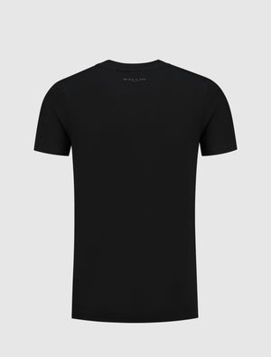 Kids Lined Icon Logo T-Shirt | Black