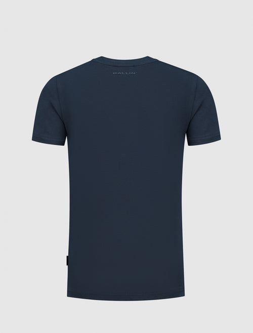 Junior Lined Icon Logo T-Shirt | Navy