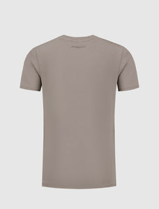 Kids Lined Icon Logo T-Shirt | Taupe