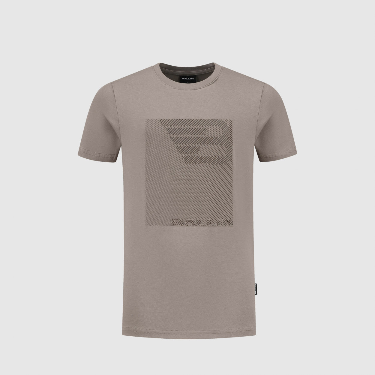 Junior Lined Icon Logo T-Shirt | Taupe
