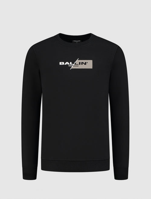 Junior Split Logo Sweater | Black