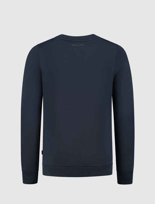 Junior Split Logo Sweater | Navy