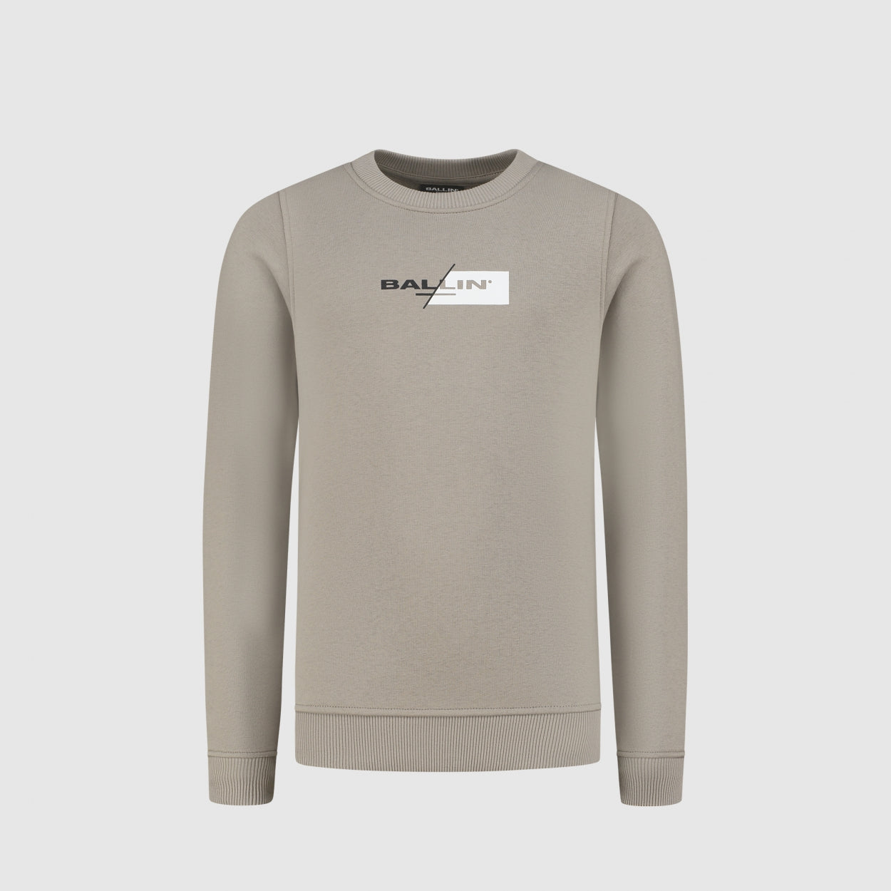 Junior Split Logo Sweater | Taupe