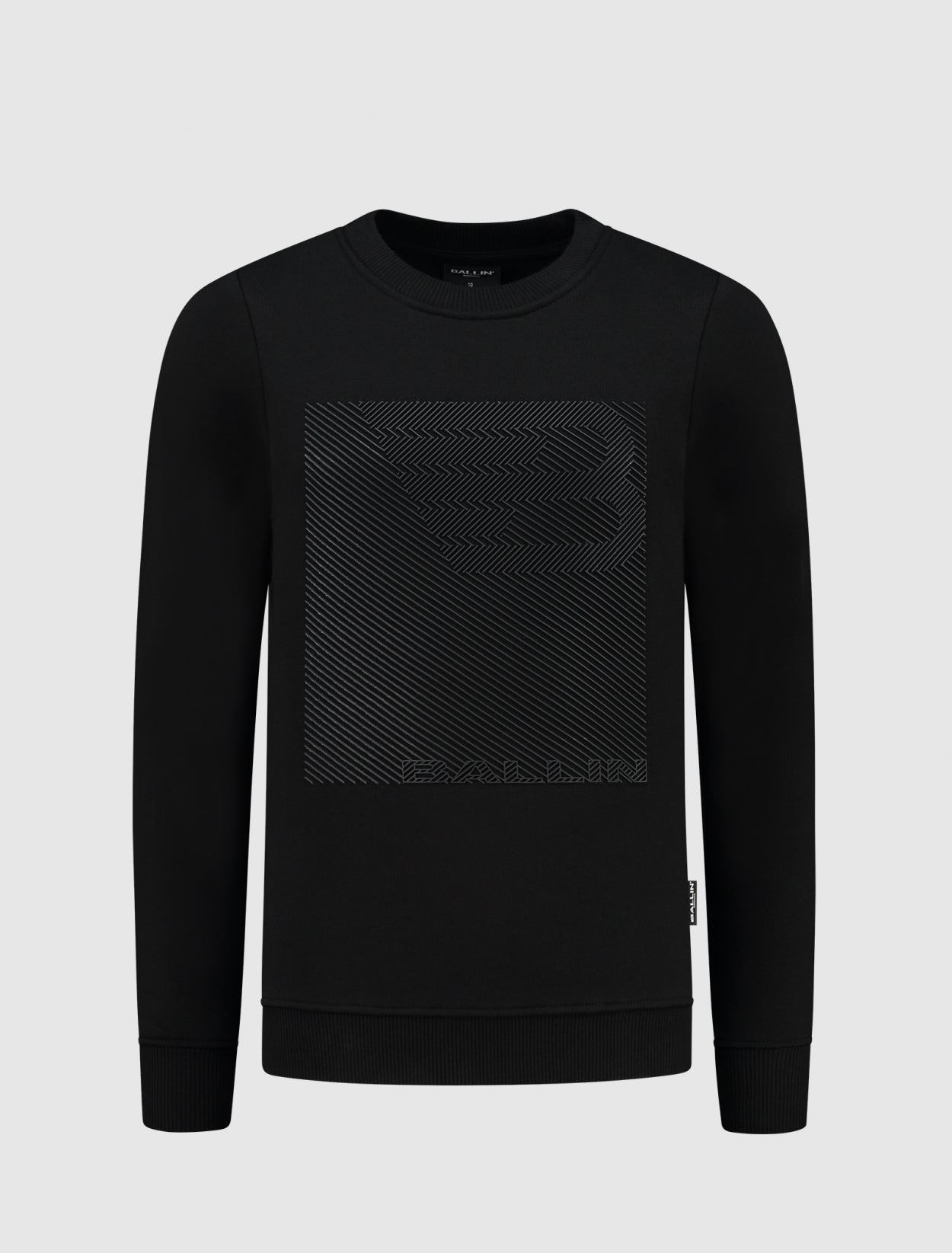 Junior Lined Icon Logo Sweater | Black