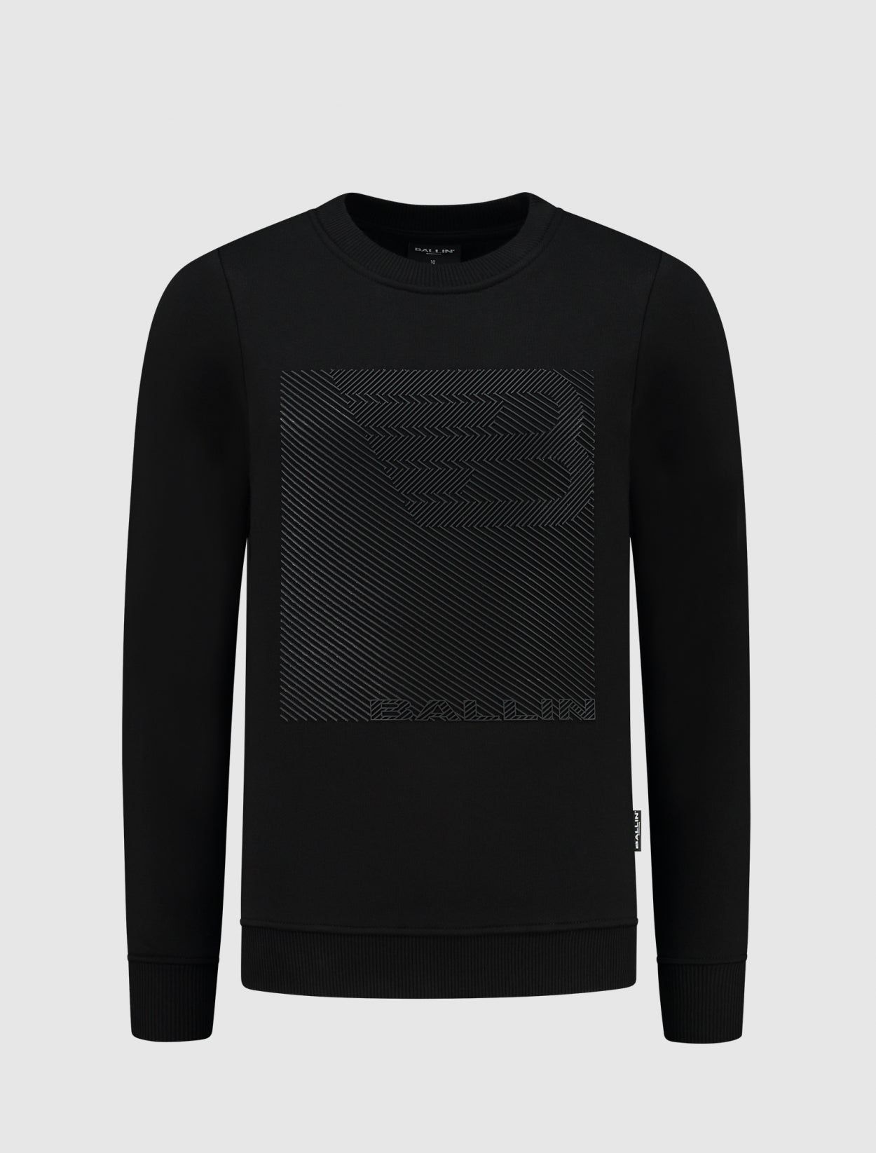 Kids Lined Icon Logo Sweater | Black