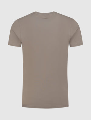 Gradient Logo Print T-shirt | Taupe
