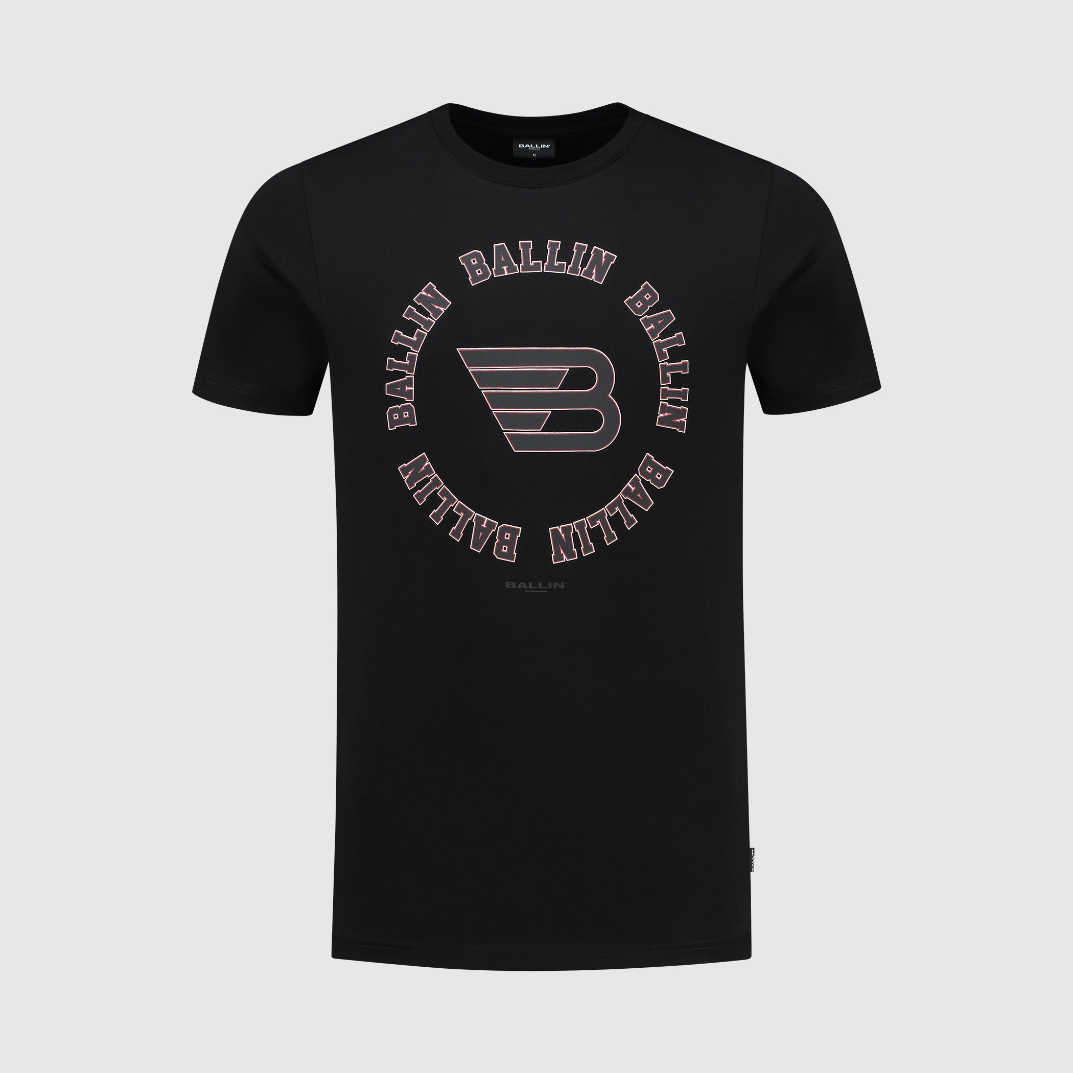 Rounded Logo Print T-shirt | Black