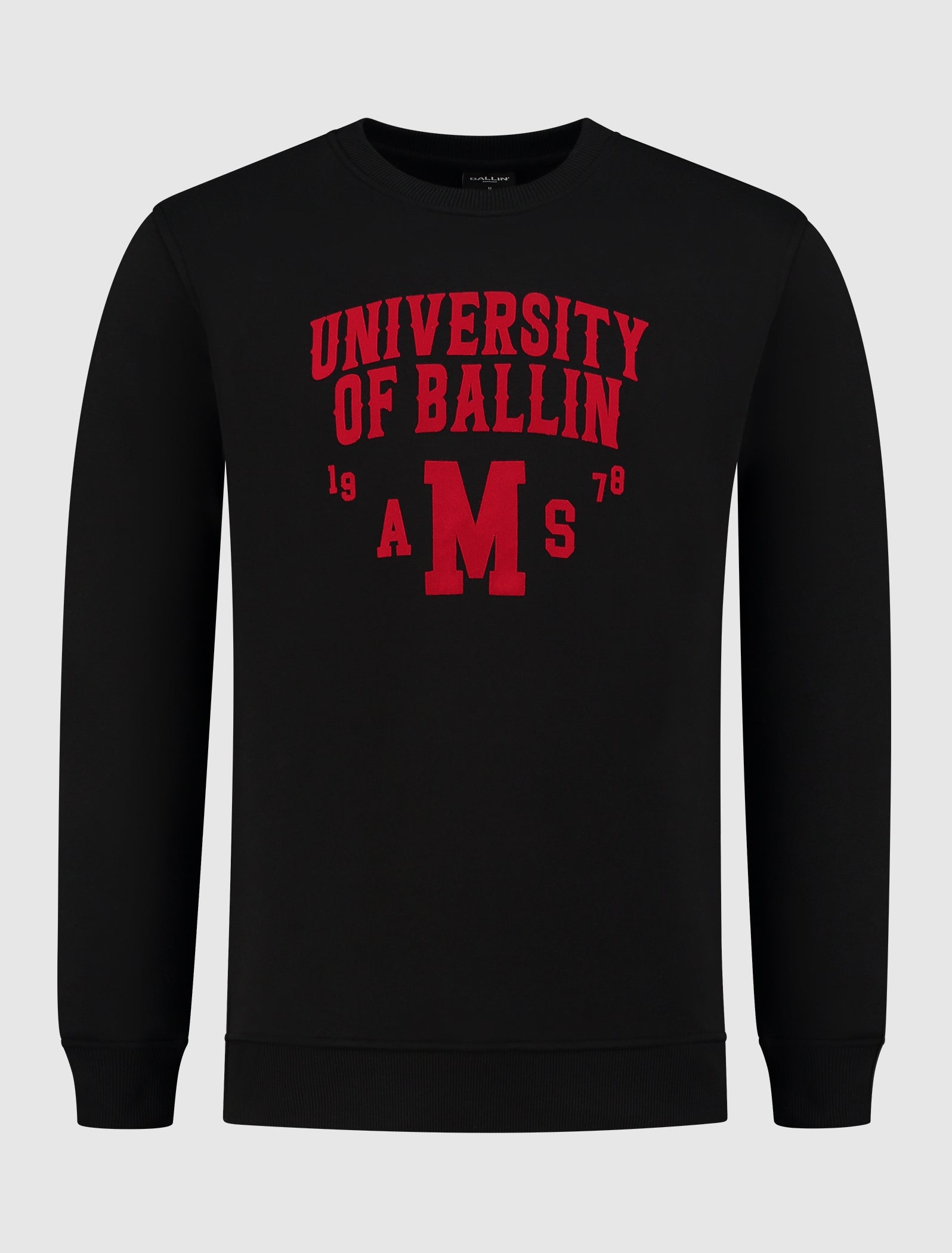University Print Sweater | Black