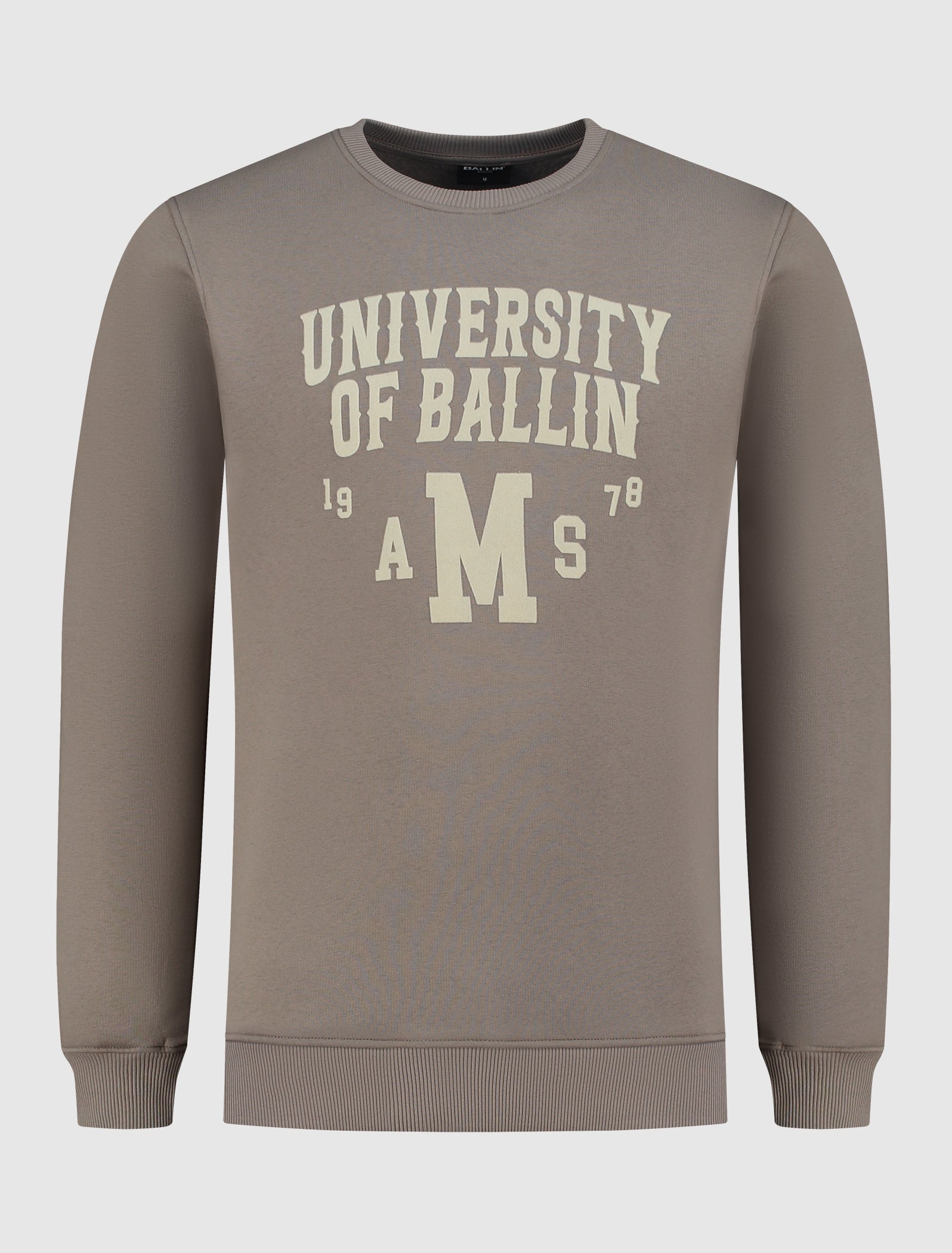 University Print Sweater | Taupe