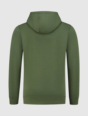 Logo Print Hoodie | Army Green