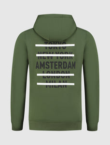 Steden Logo's Hoodie | Army Green