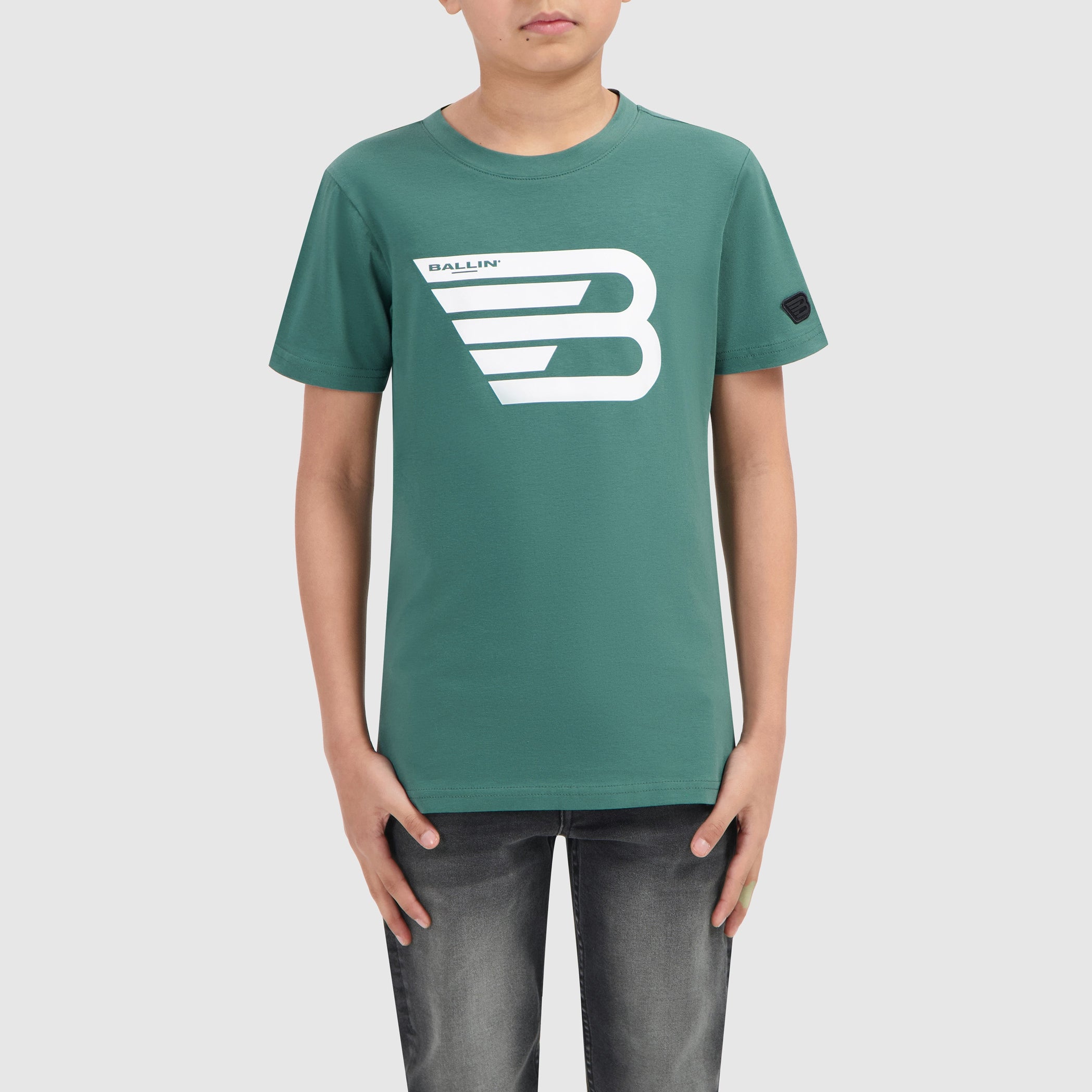 Junior Original Icon Logo T-shirt | Faded Green