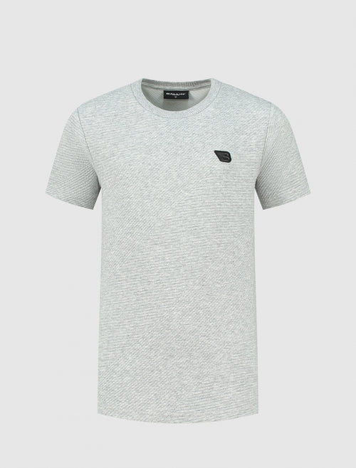 Junior Diagonal Rib T-shirt | Grey