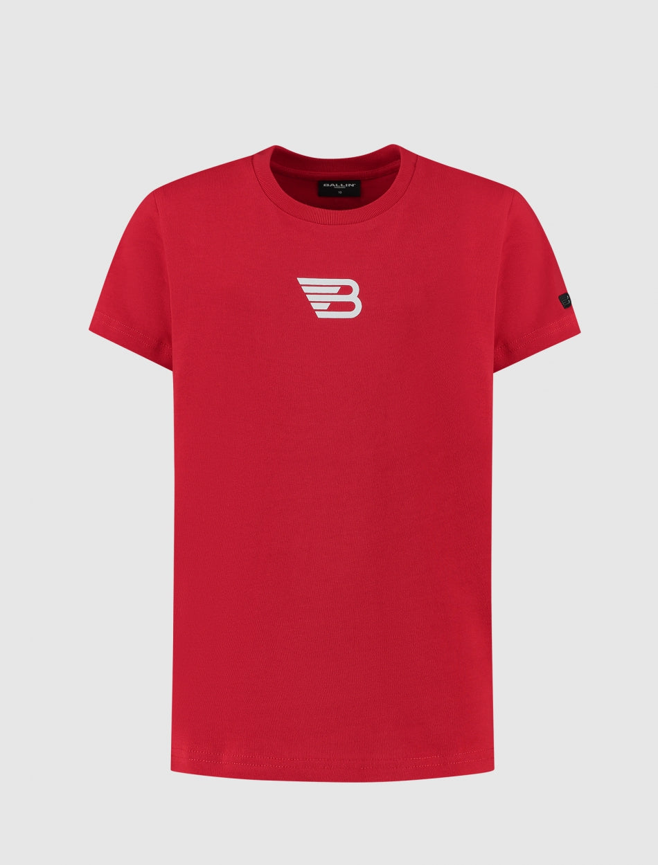 Junior Back Print T-shirt | Red