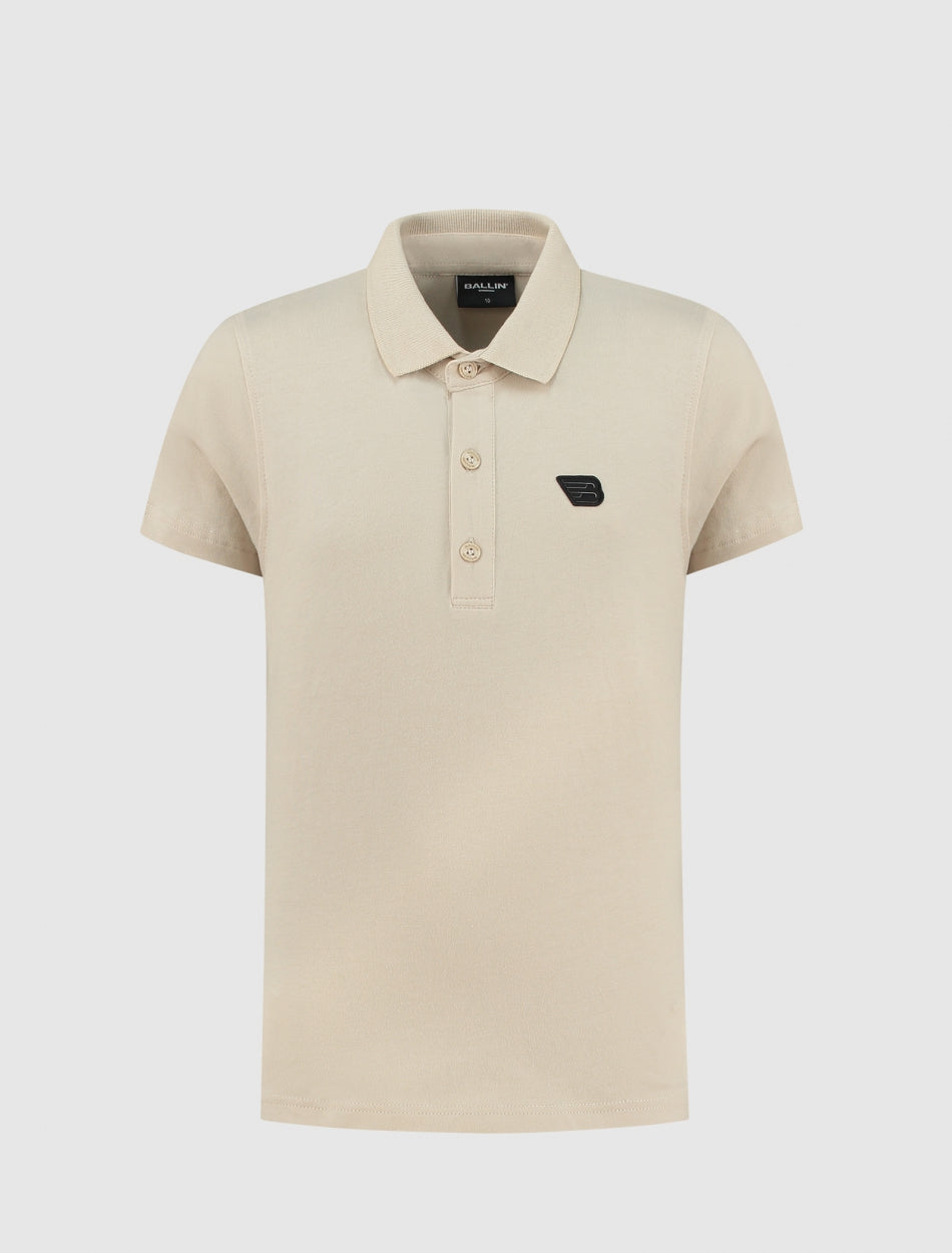 Junior Logo Badge Polo | Sand