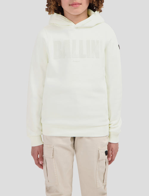 Junior HD Print Logo Hoodie | Off White