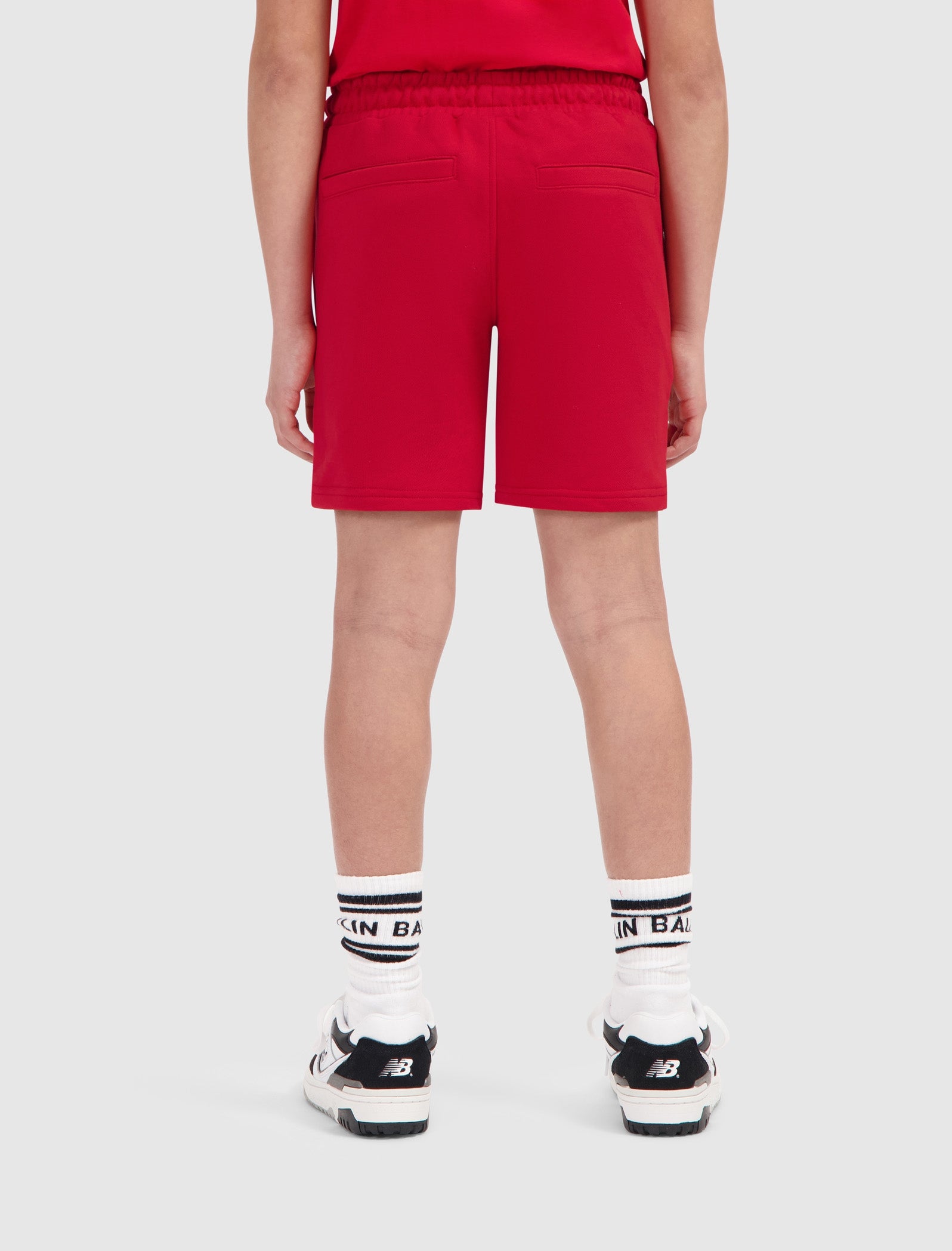 Junior Logo Badge Sweat Shorts | Red