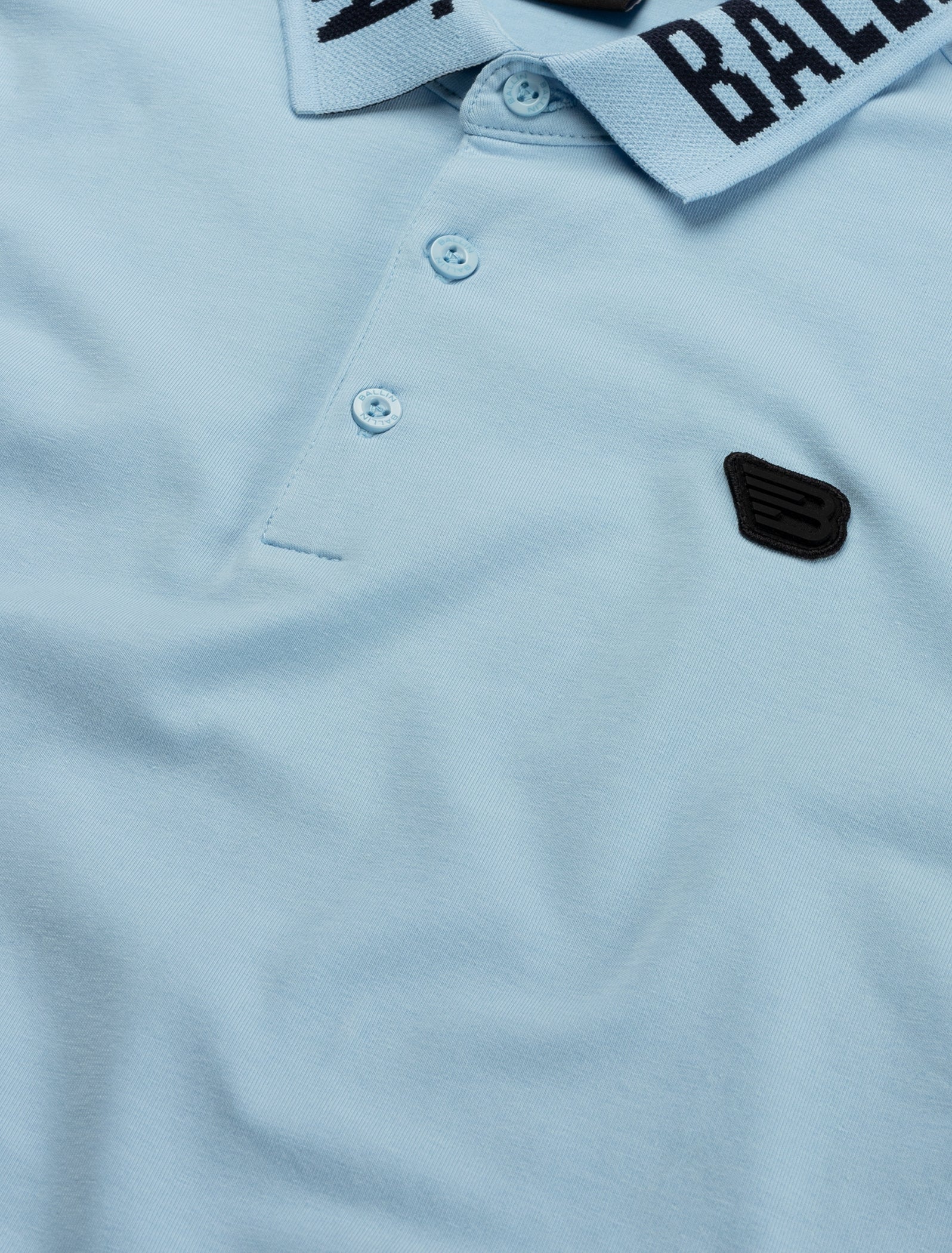 Jacquard Logo Polo | Lt Blue