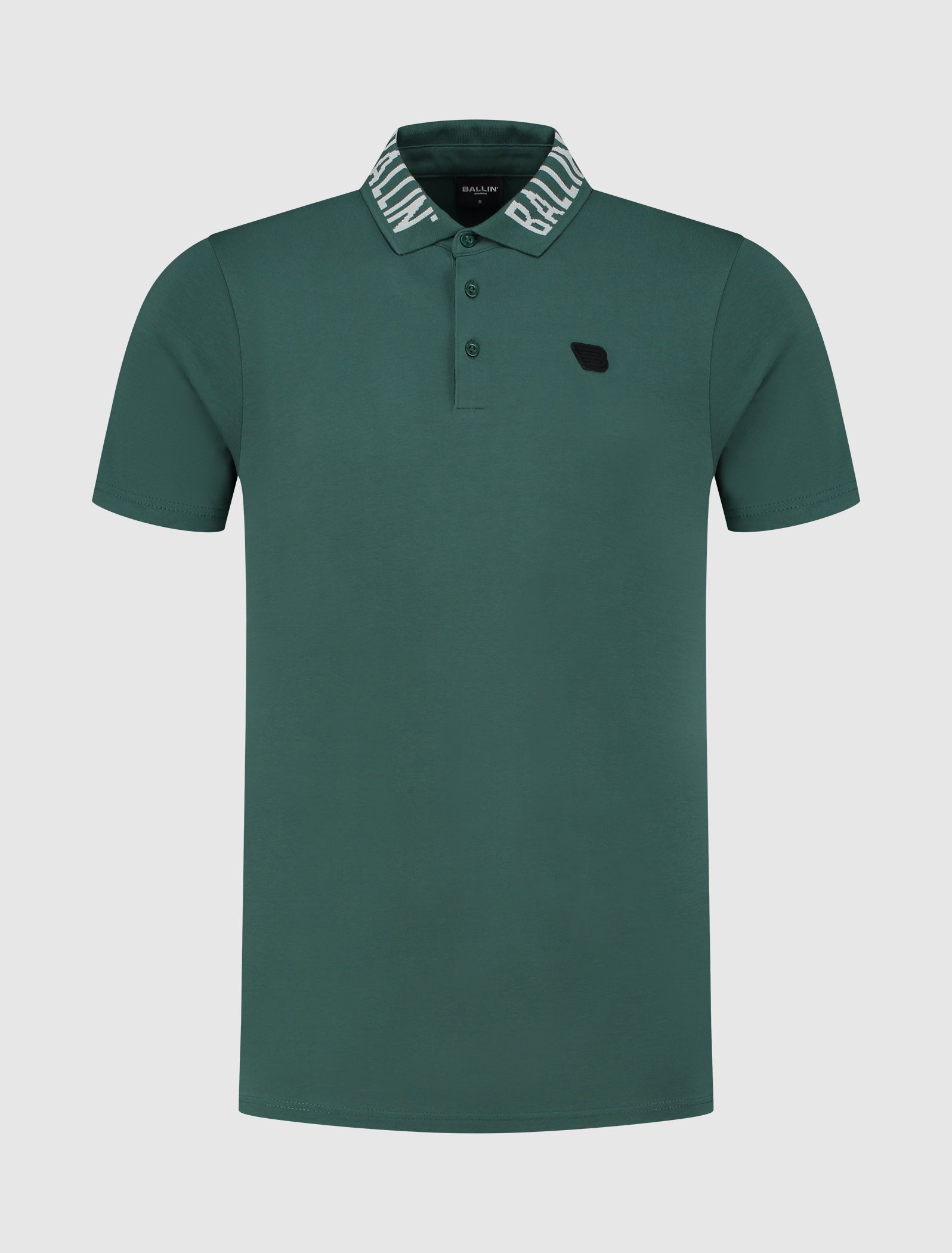 Jacquard Logo Polo | Faded Green