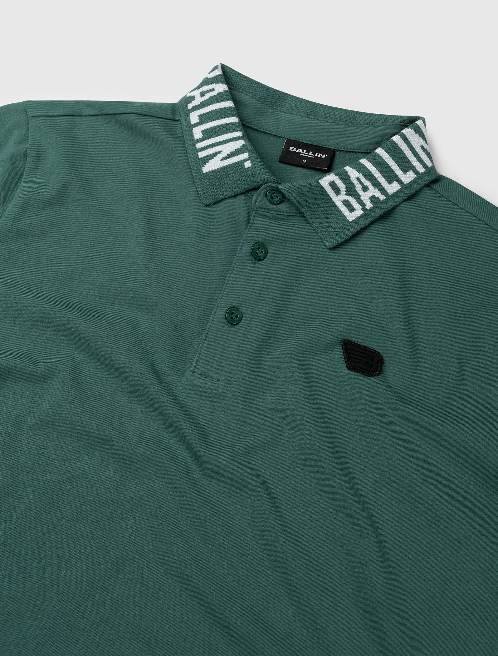 Jacquard Logo Polo | Faded Green