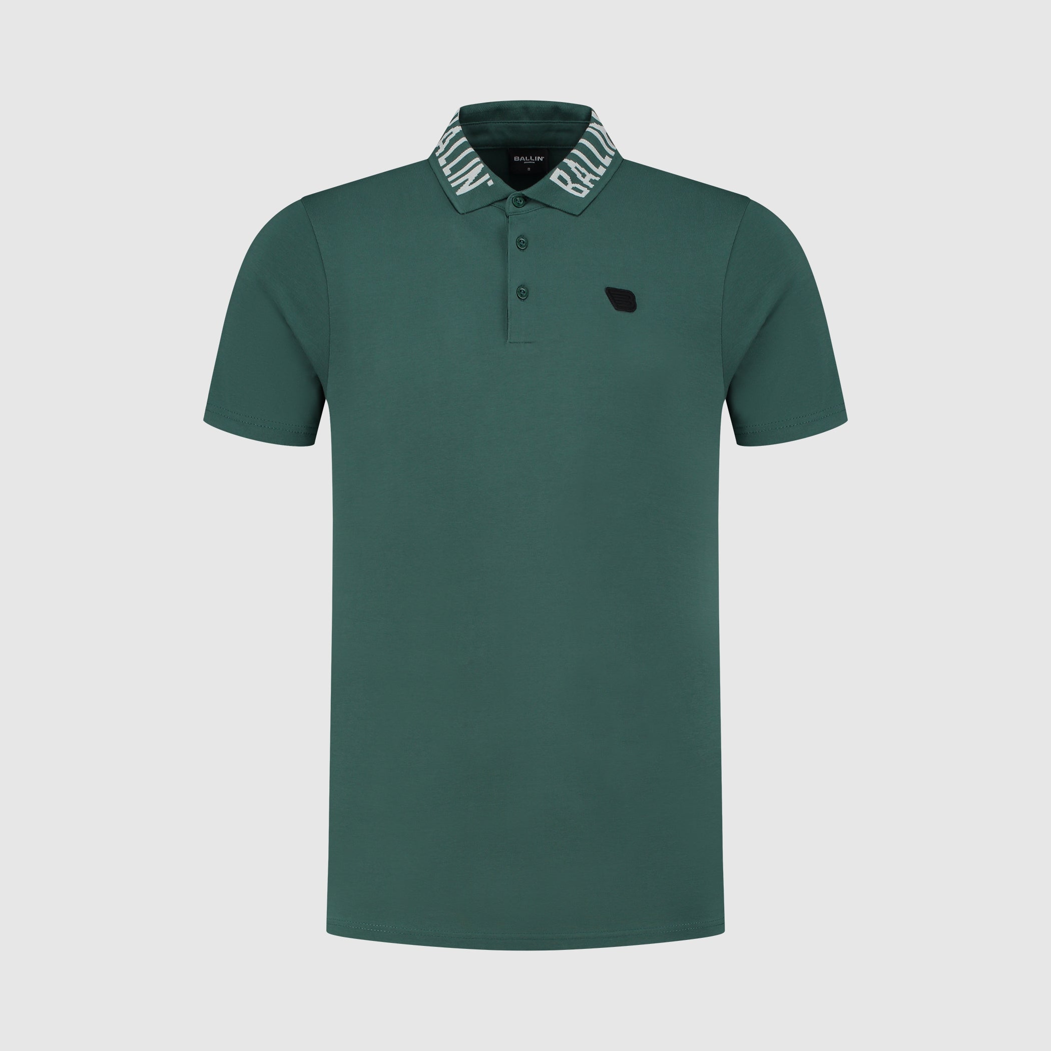 Jacquard Logo Polo | Faded Green