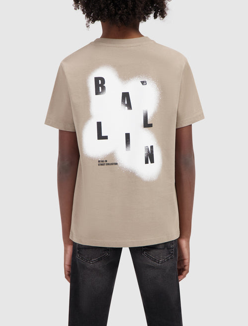 Junior Spray Paint T-shirt | Taupe