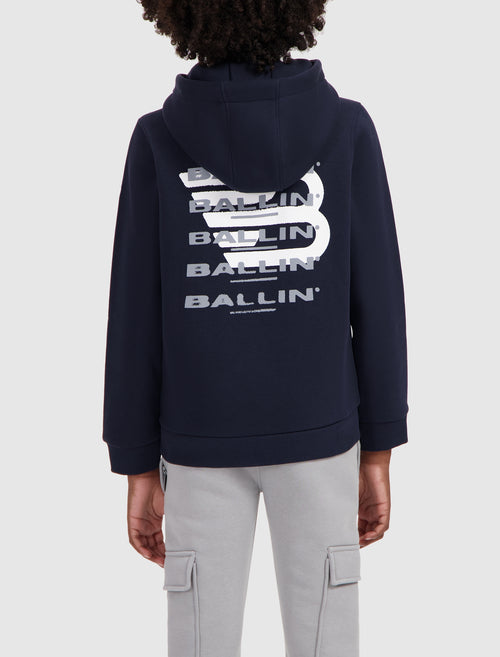 Junior Fading Logo Hoodie | Navy