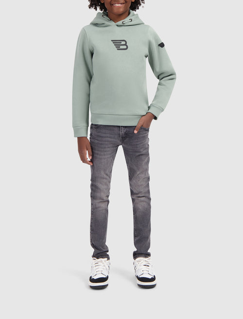 Junior Fading Logo Hoodie | Dark Mint