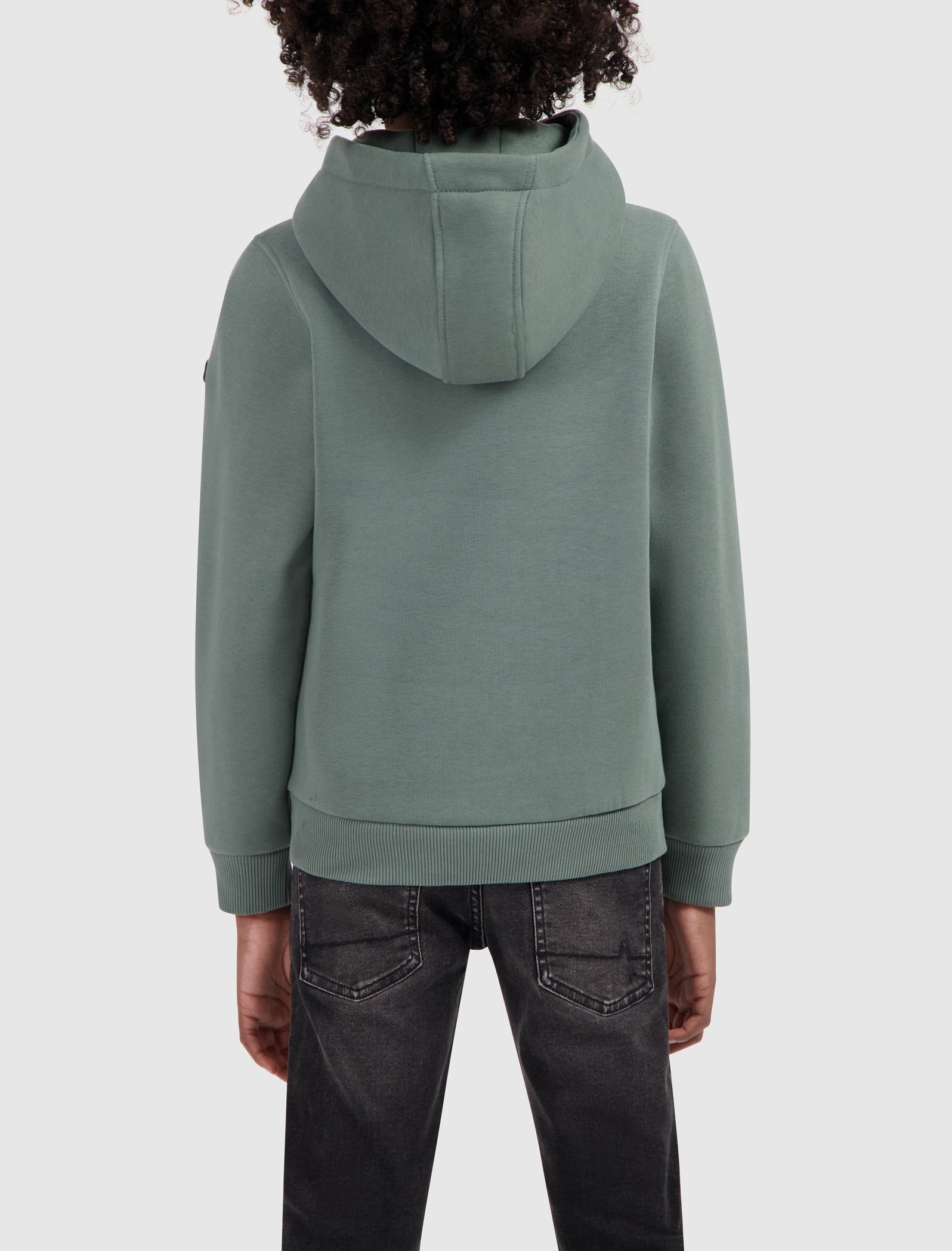 Junior Embroidery Logo Hoodie | Army Green