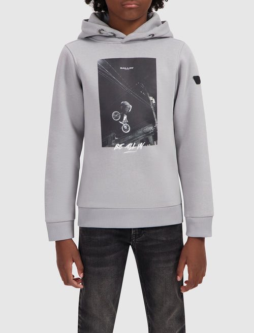 Junior BMX Hoodie | Grey Plain