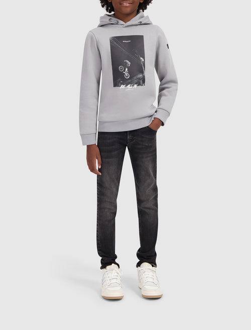 Junior BMX Hoodie | Grey Plain