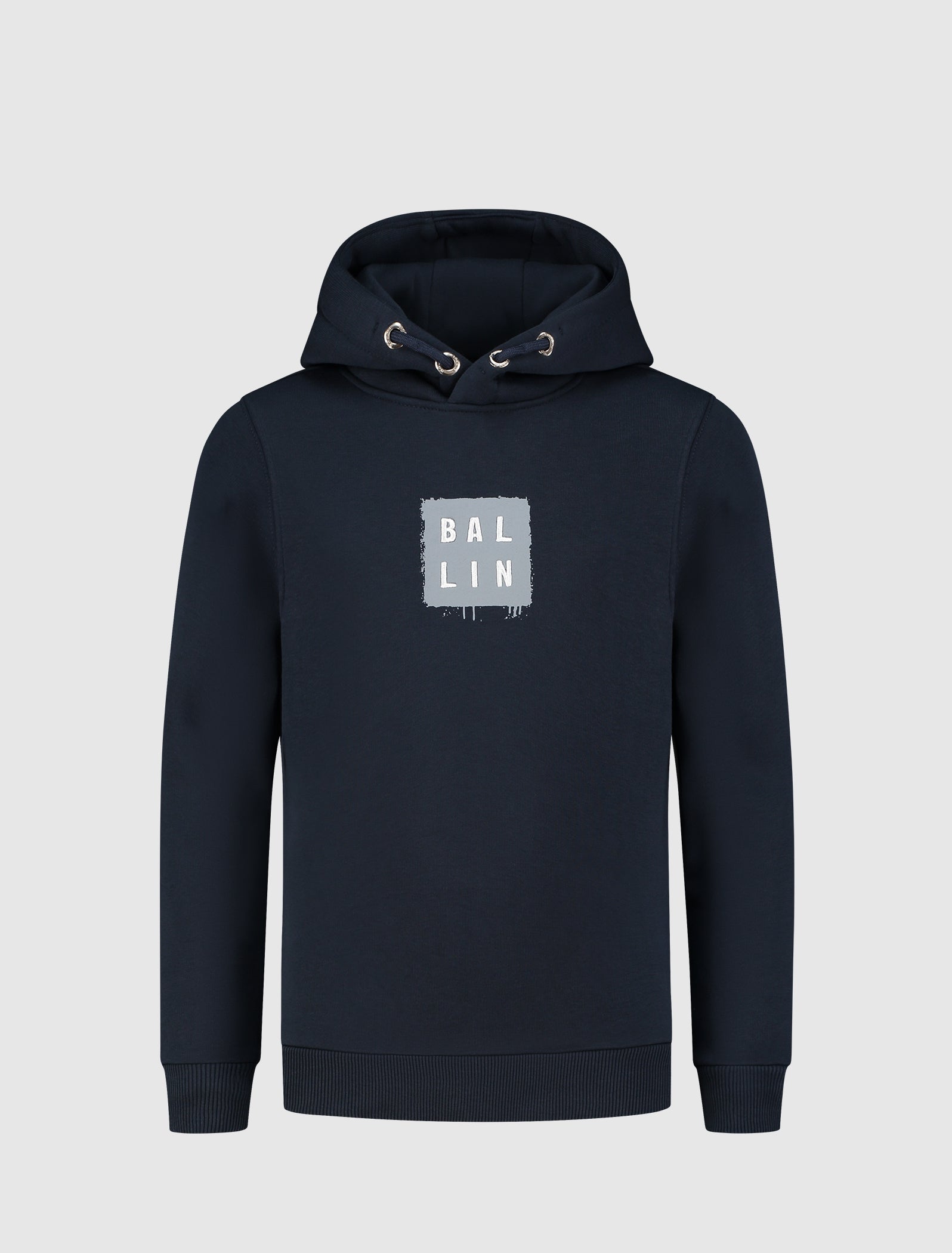 Junior Dripping Stacked Logo Hoodie | Navy