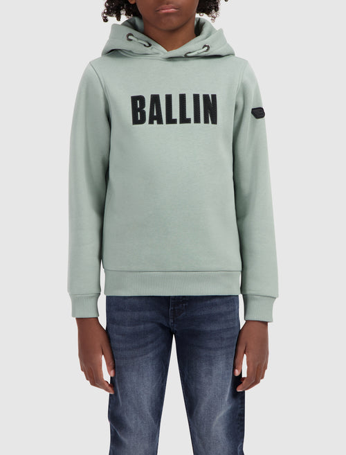 Junior Perforated Logo Hoodie | Dark Mint