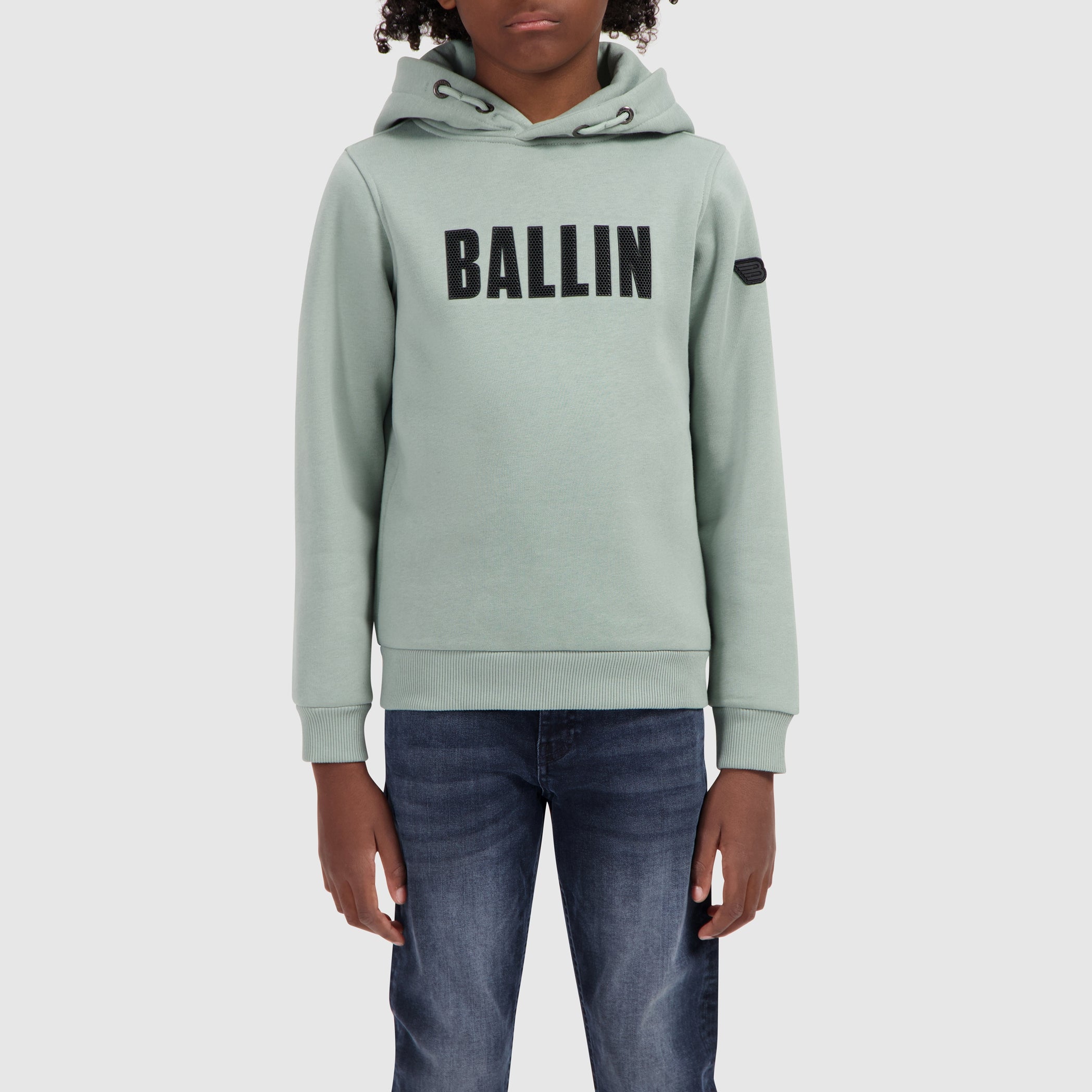 Junior Perforated Logo Hoodie | Dark Mint