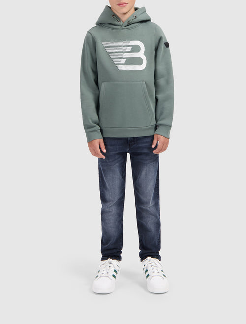 Junior HD Icon Logo Hoodie | Army Green