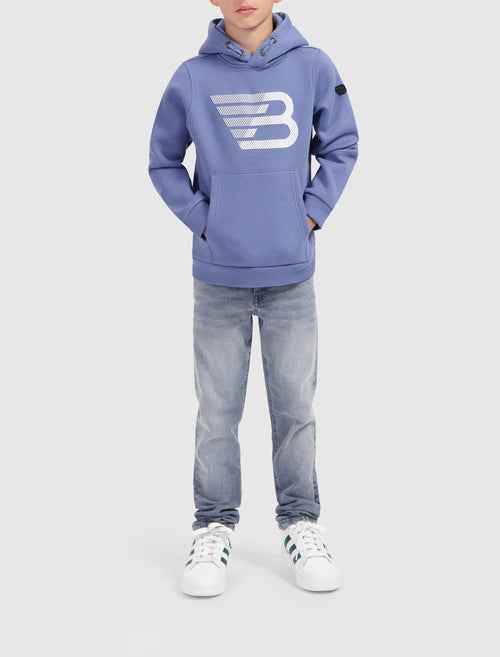 Junior HD Icon Logo Hoodie | Blue Grey