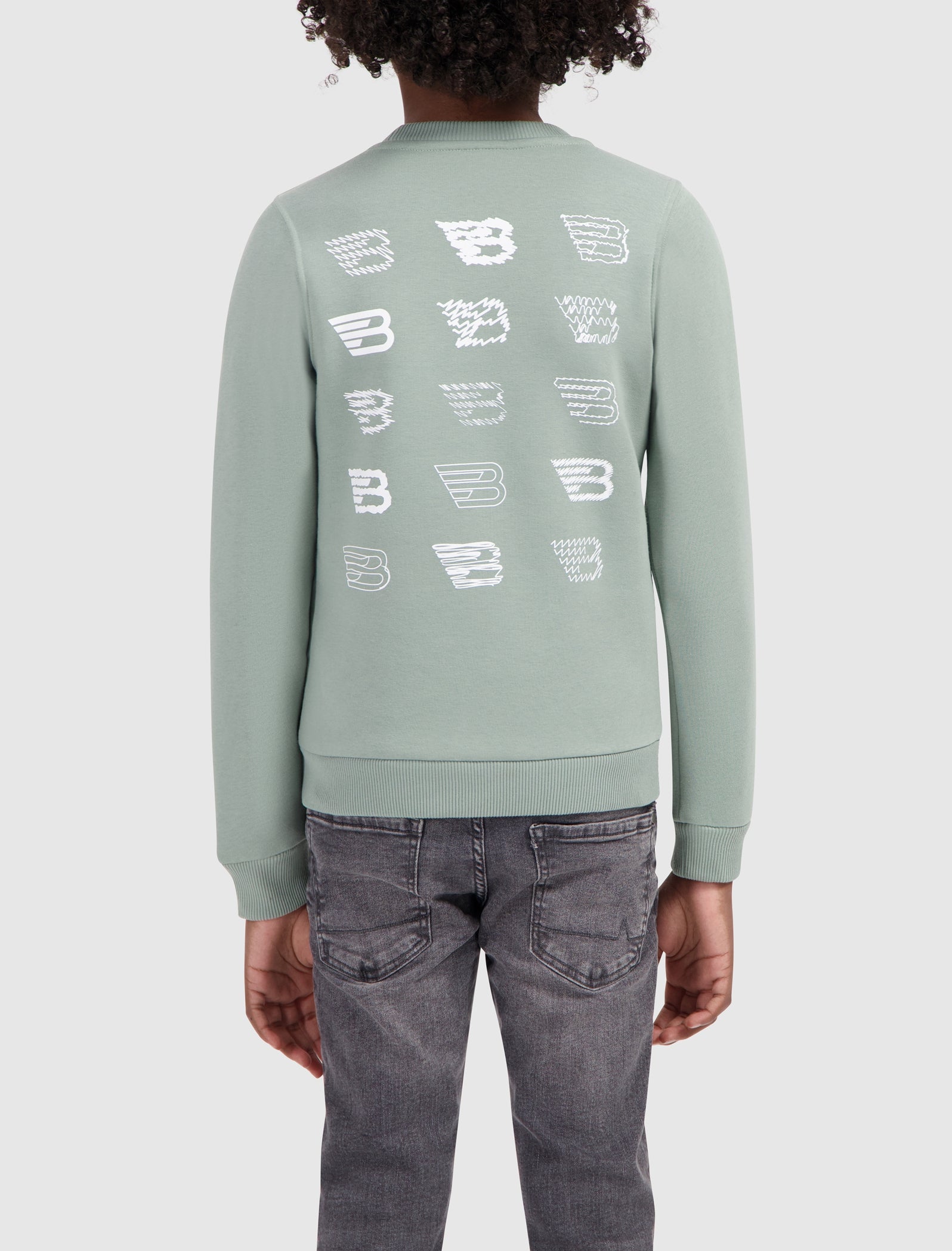 Junior Scribble Icon Logo Sweater | Dark Mint
