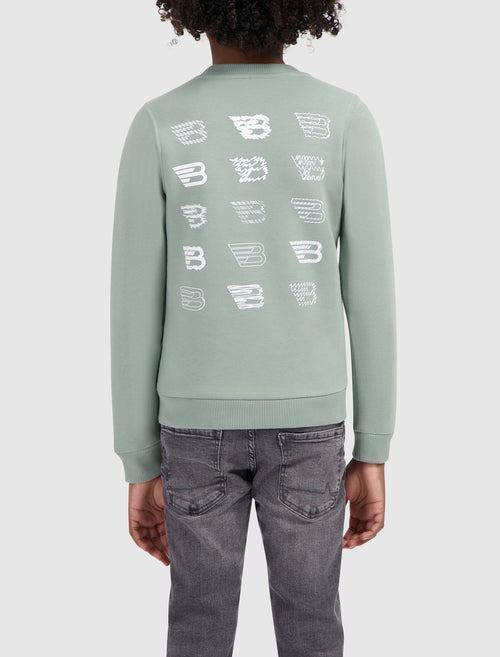 Junior Scribble Icon Logo Sweater | Dark Mint