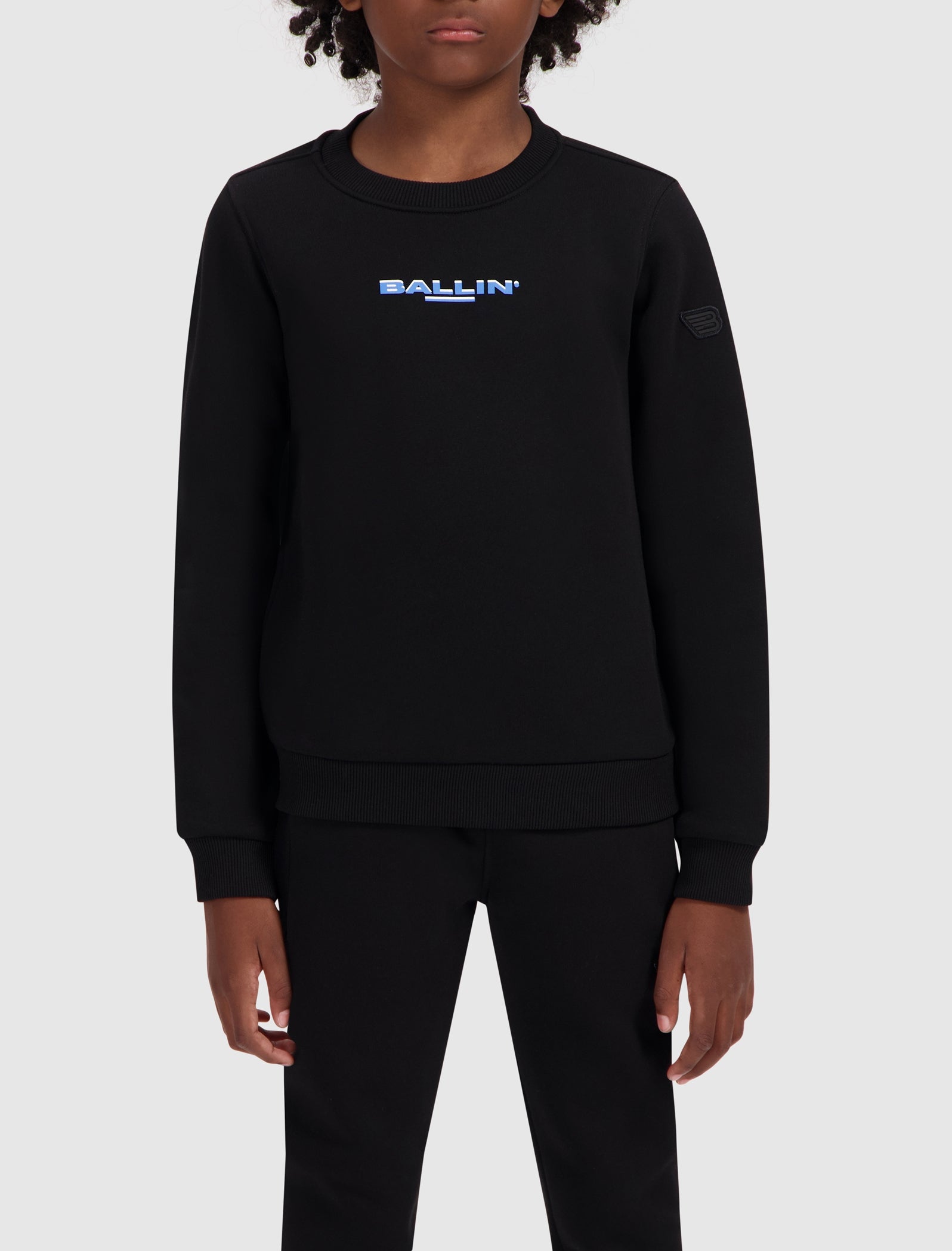 Junior Fish-eye Logo Sweater | Black