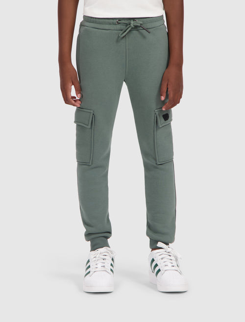 Junior Logo Badge Cargo Sweatpants | Army Green