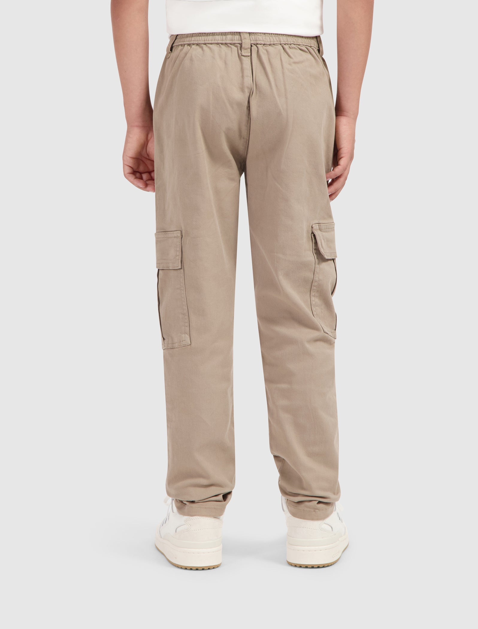Junior Logo Badge Cargo Pants | Taupe