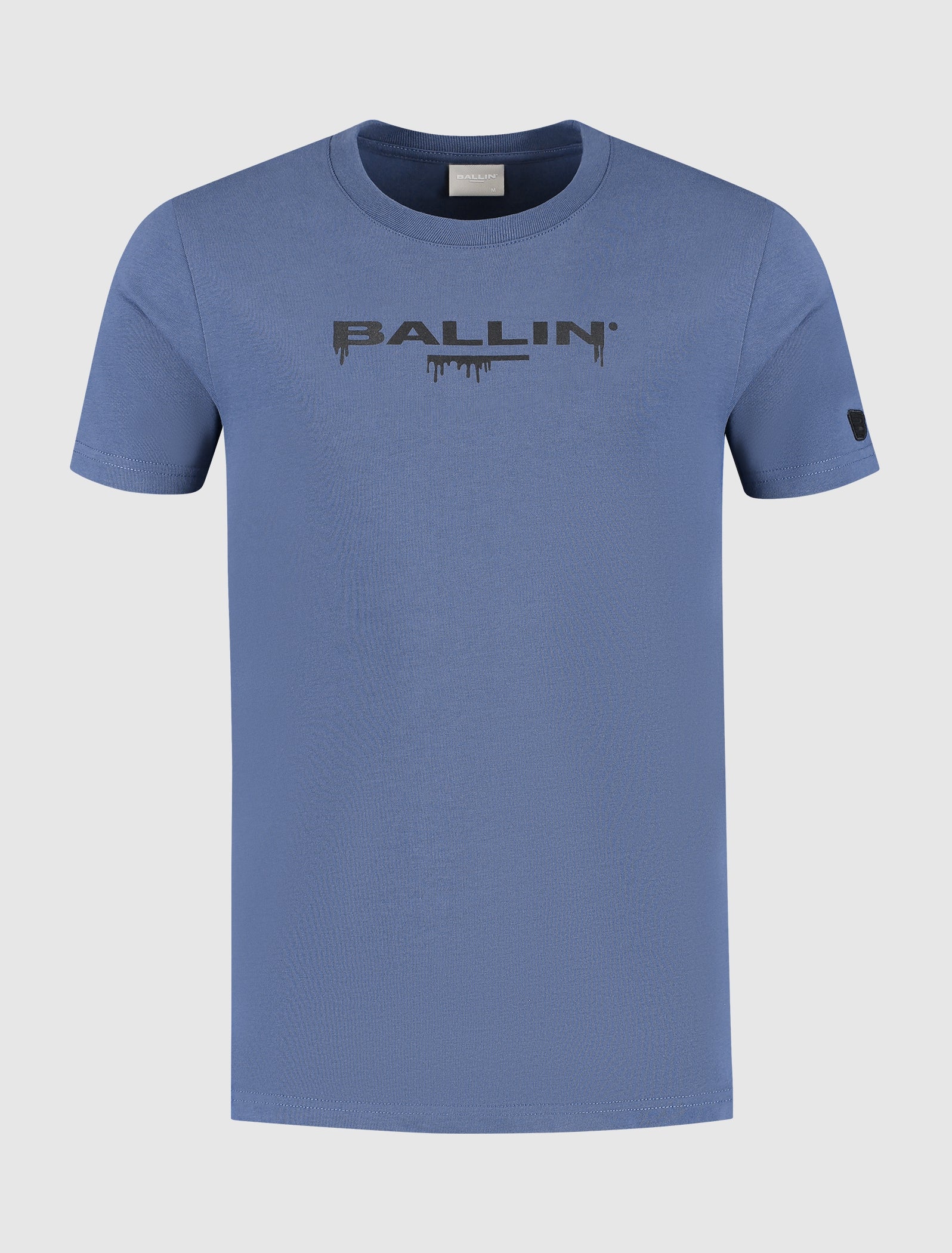 Dripping Logo T-shirt | Blue Grey