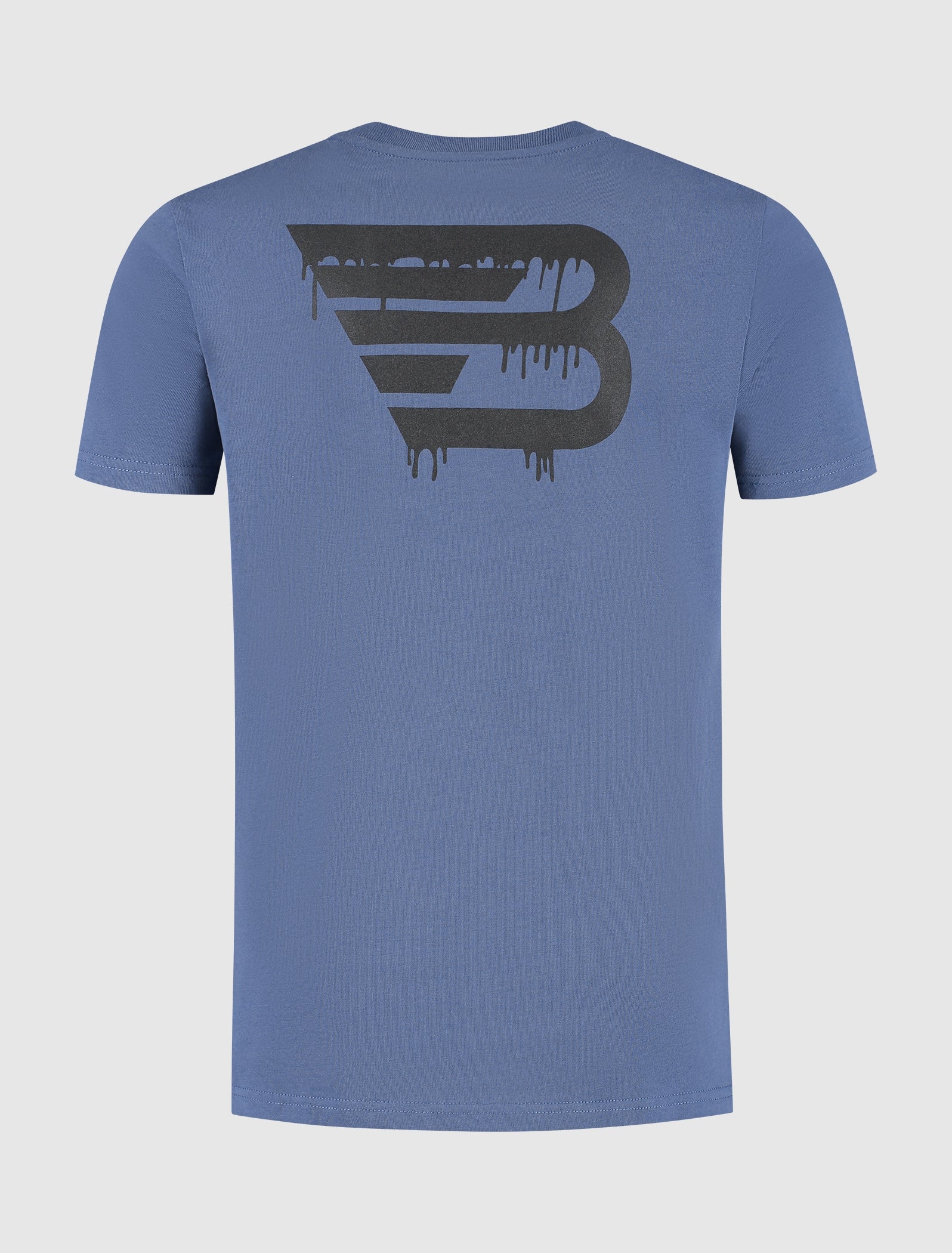 Dripping Logo T-shirt | Blue Grey