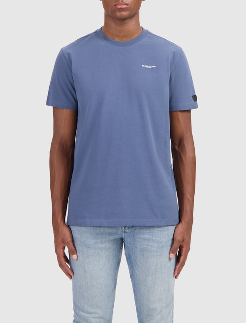 Grunge Logo T-shirt | Blue Grey