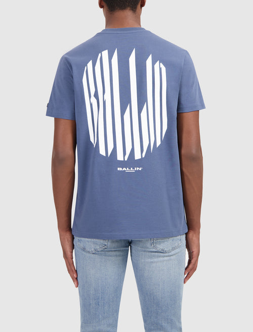 Grunge Logo T-shirt | Blue Grey