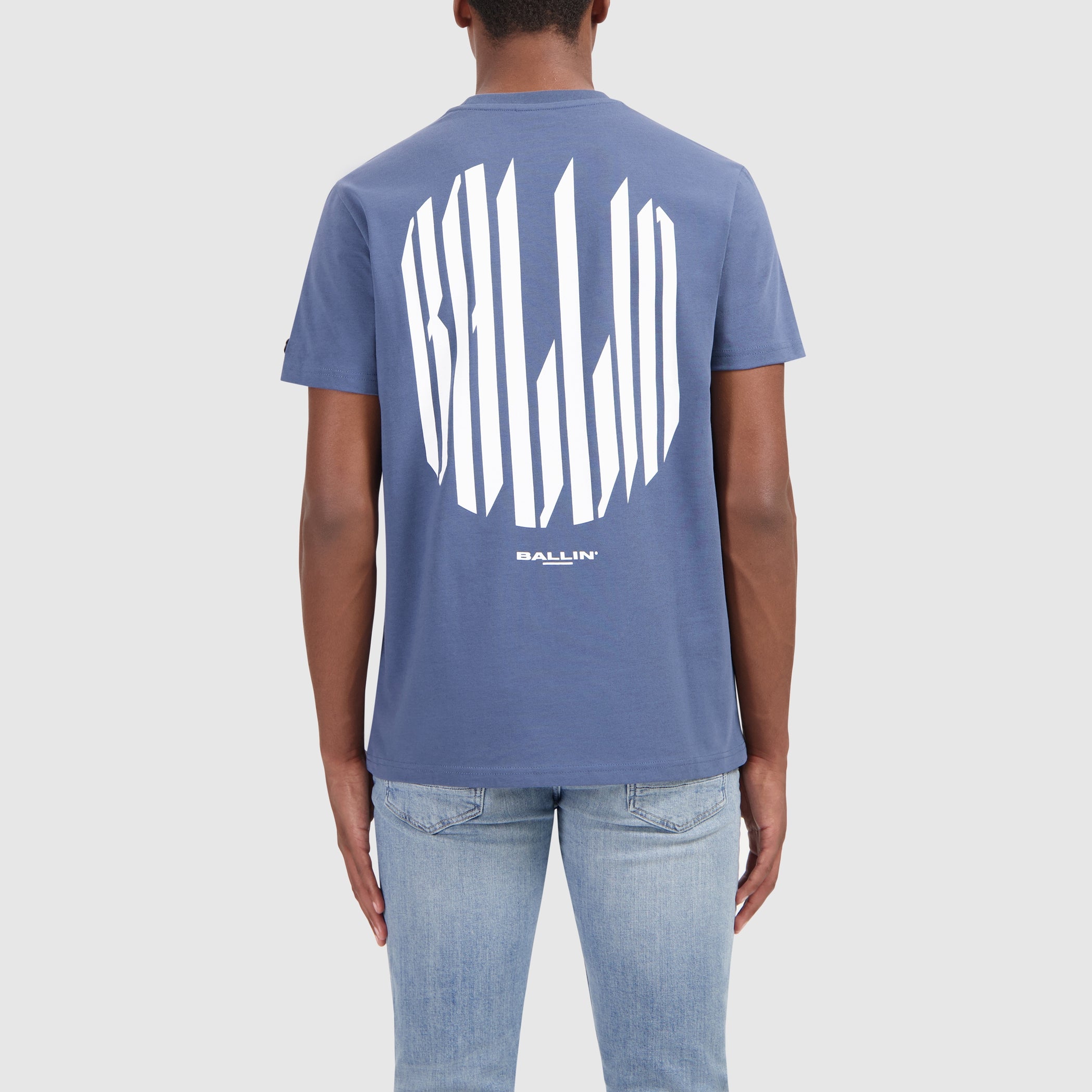 Grunge Logo T-shirt | Blue Grey