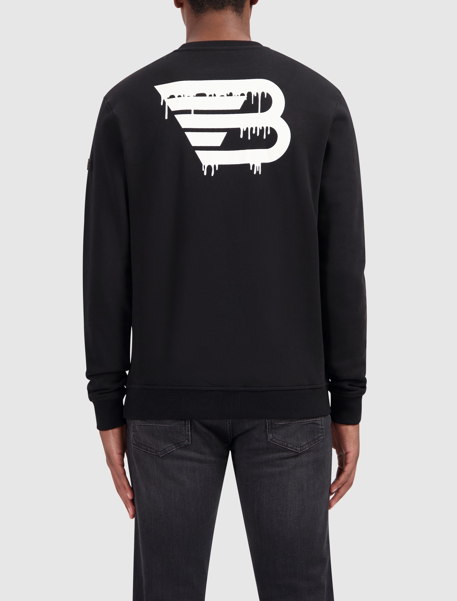 Dripping Logo Sweater | Black